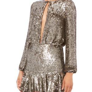 Alexis Silver Sequin Mini Dress Tamera